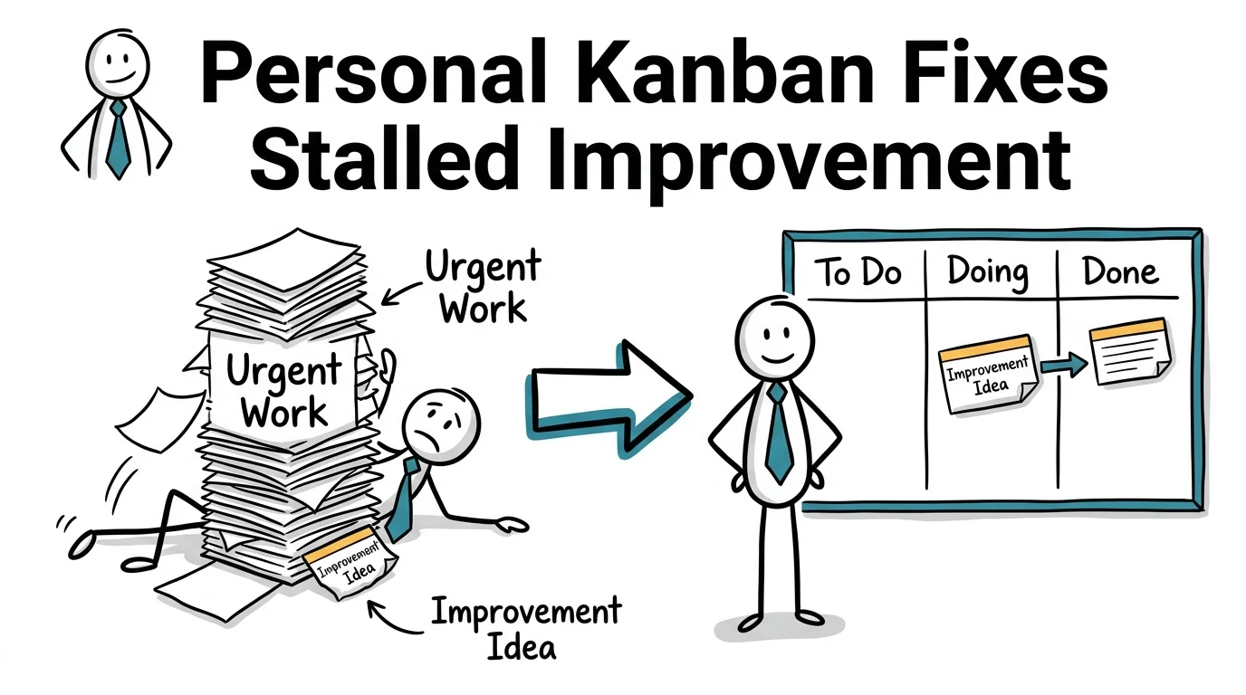 Who would have thought Personal Kanban would end up being the counter-measure to stalled Kaizen / Continuous Improvement?